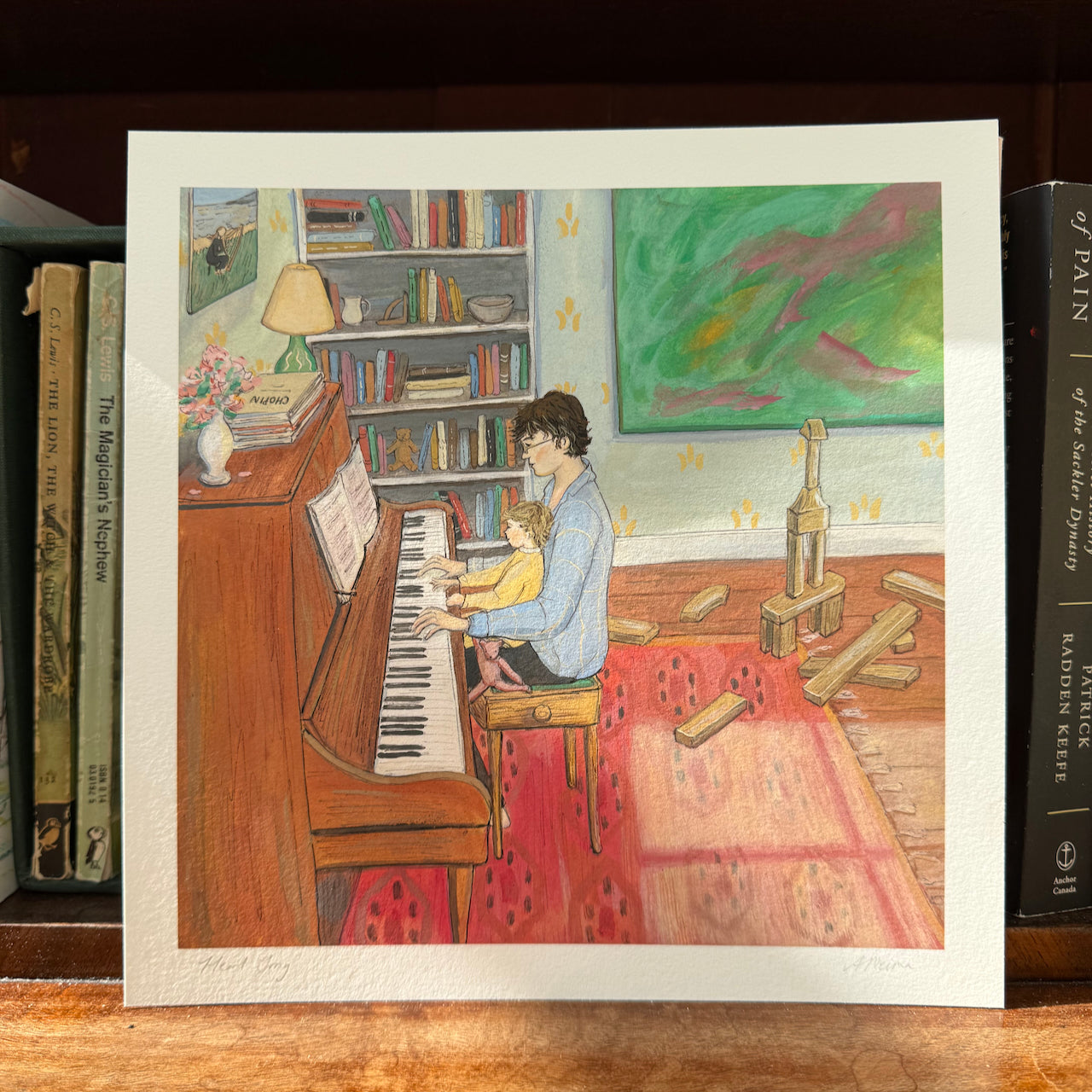 Heart Song - Fine Art Print, 8 x 8 inches - Giclee Print of Original Gouache Painting