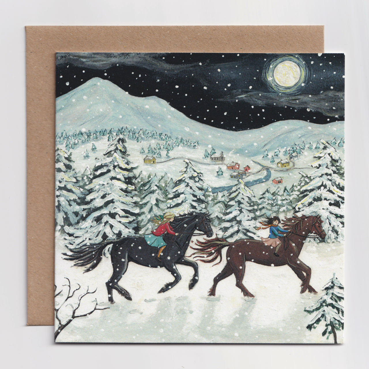 Snow Sisters - Greeting Card - Folded Card