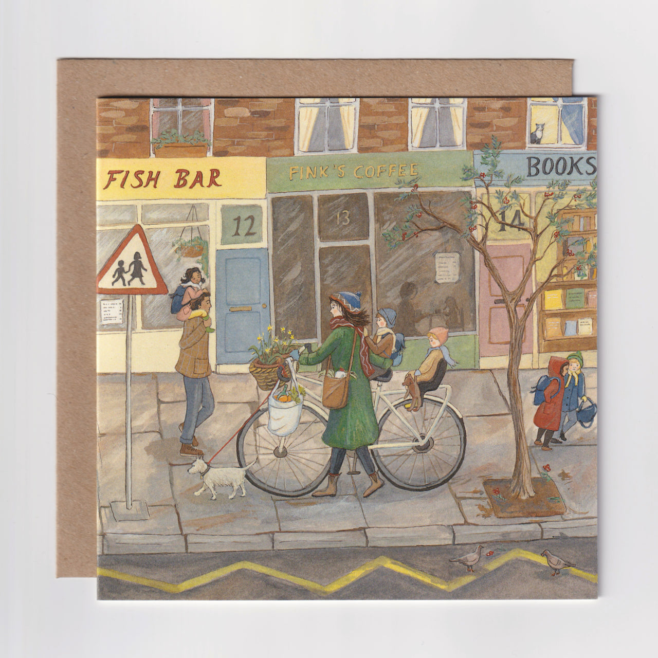 School Pick Up - Greeting Card - Folded Card