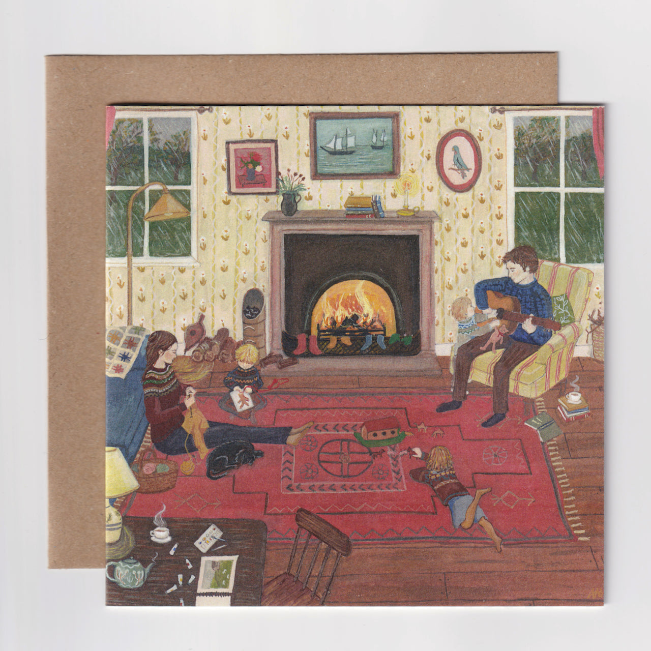 Winter Evening - Greeting Card - Folded Card