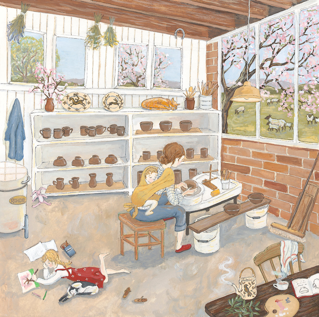 The Potter - Fine Art Print - Giclee Print of Original Gouache Painting