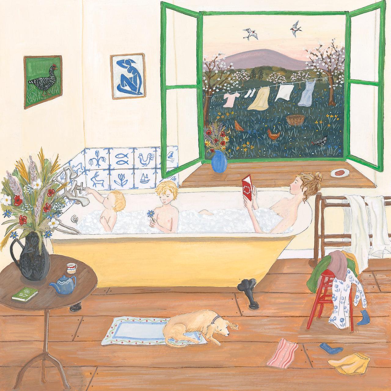Welcoming Spring - Fine Art Print - Giclee Print of Original Gouache Painting