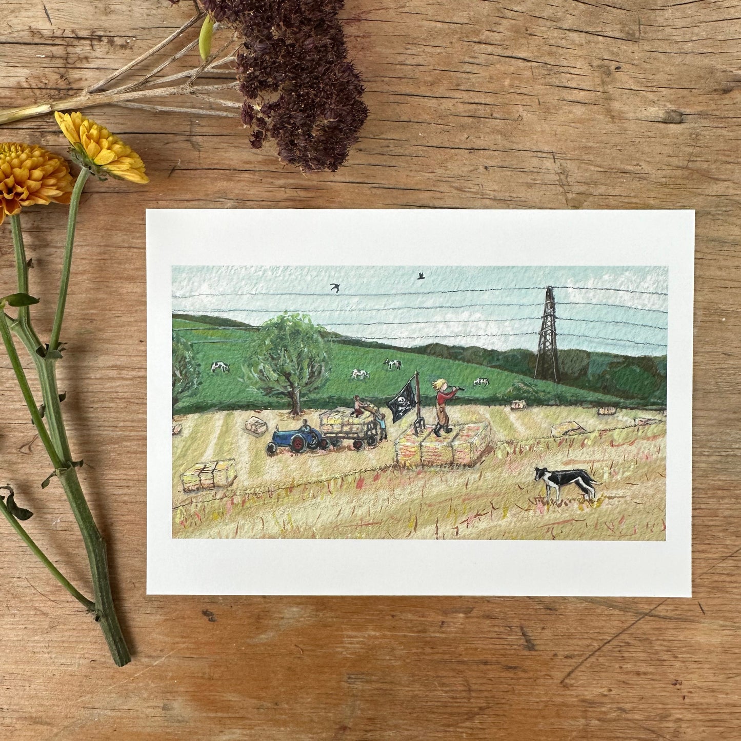 Sailing on Hay - Fine Art Print - Giclee Print of Original Gouache Painting