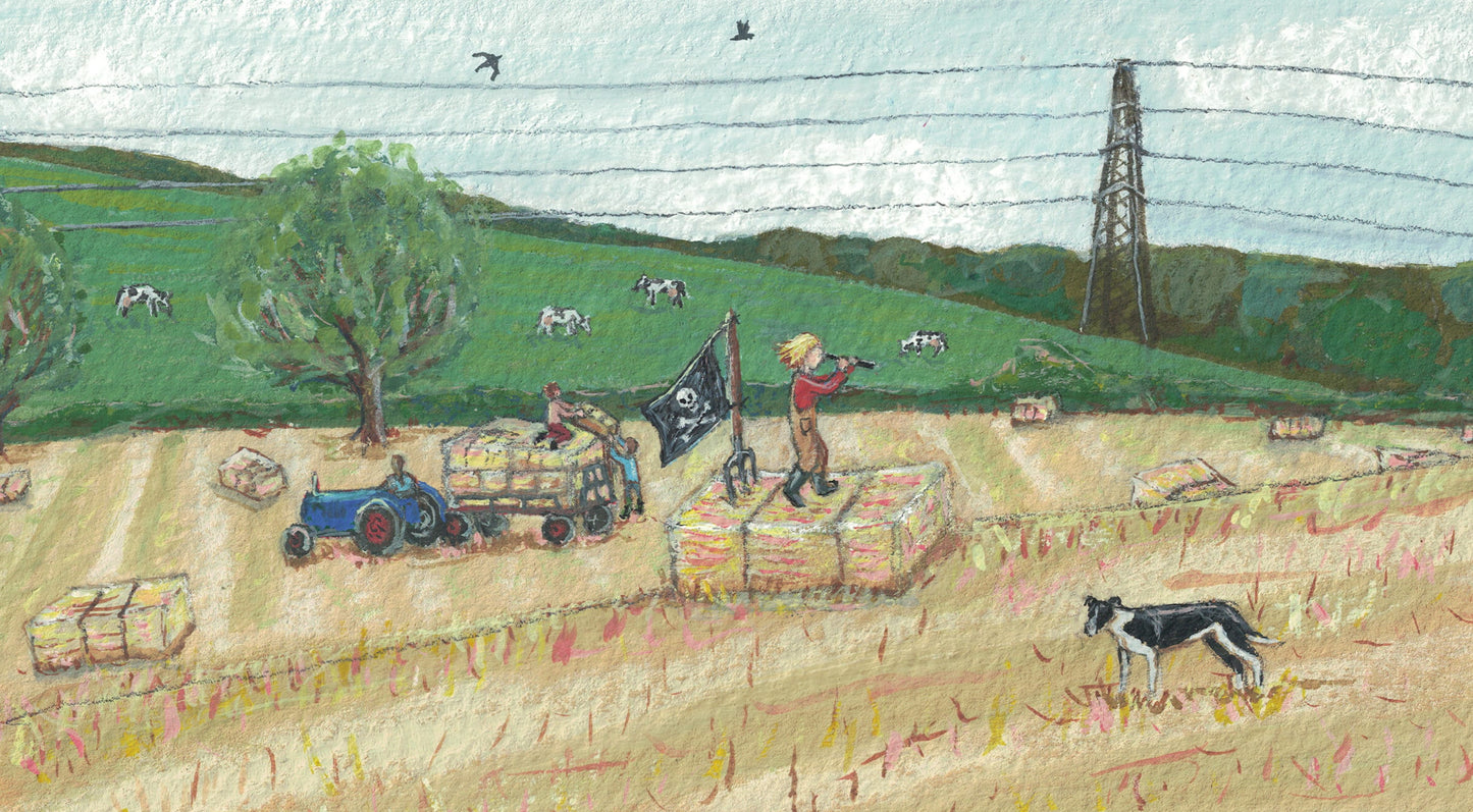 Sailing on Hay - Fine Art Print - Giclee Print of Original Gouache Painting