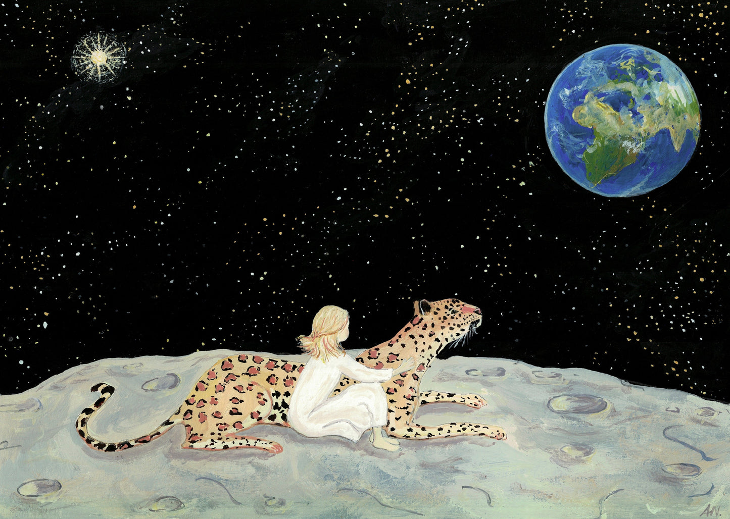 The Dream Spinners - Fine Art Print - Giclee Print of Original Gouache Painting