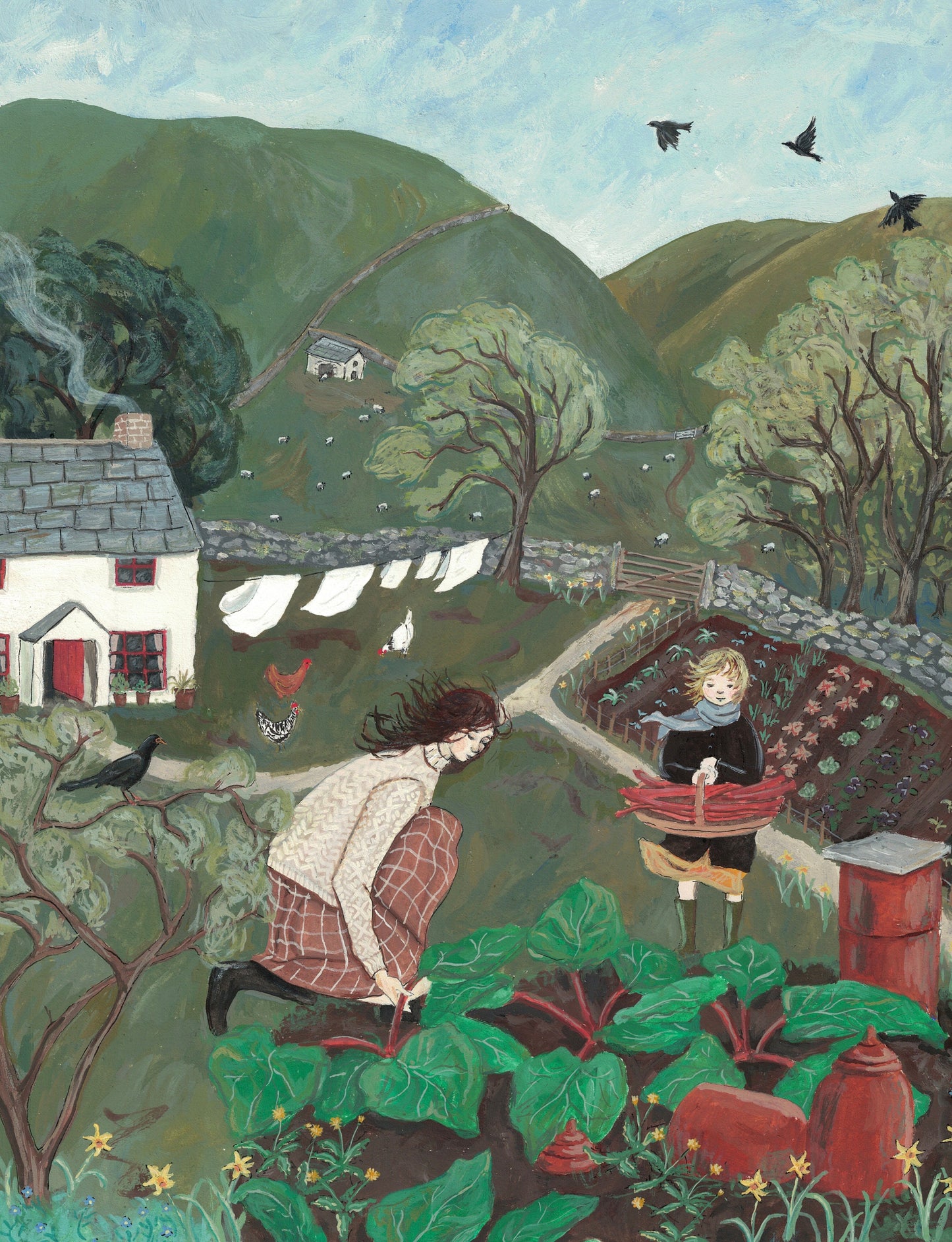 First Offering of Spring - Fine Art Print 8 x 10 inches - Giclee Print of Original Gouache Painting