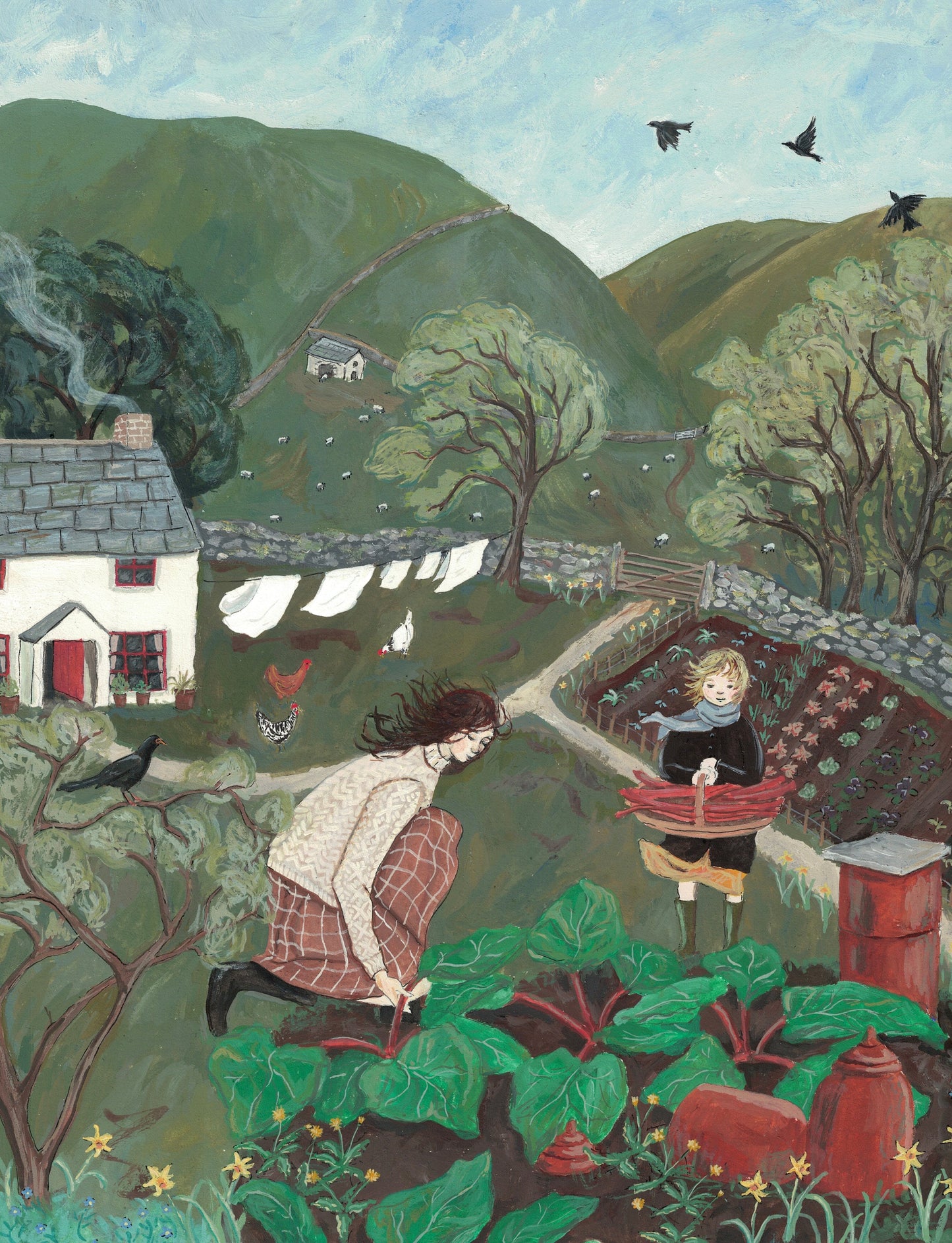 First Offering of Spring - Fine Art Print 10 x 13 inches - Giclee Print of Original Gouache Painting