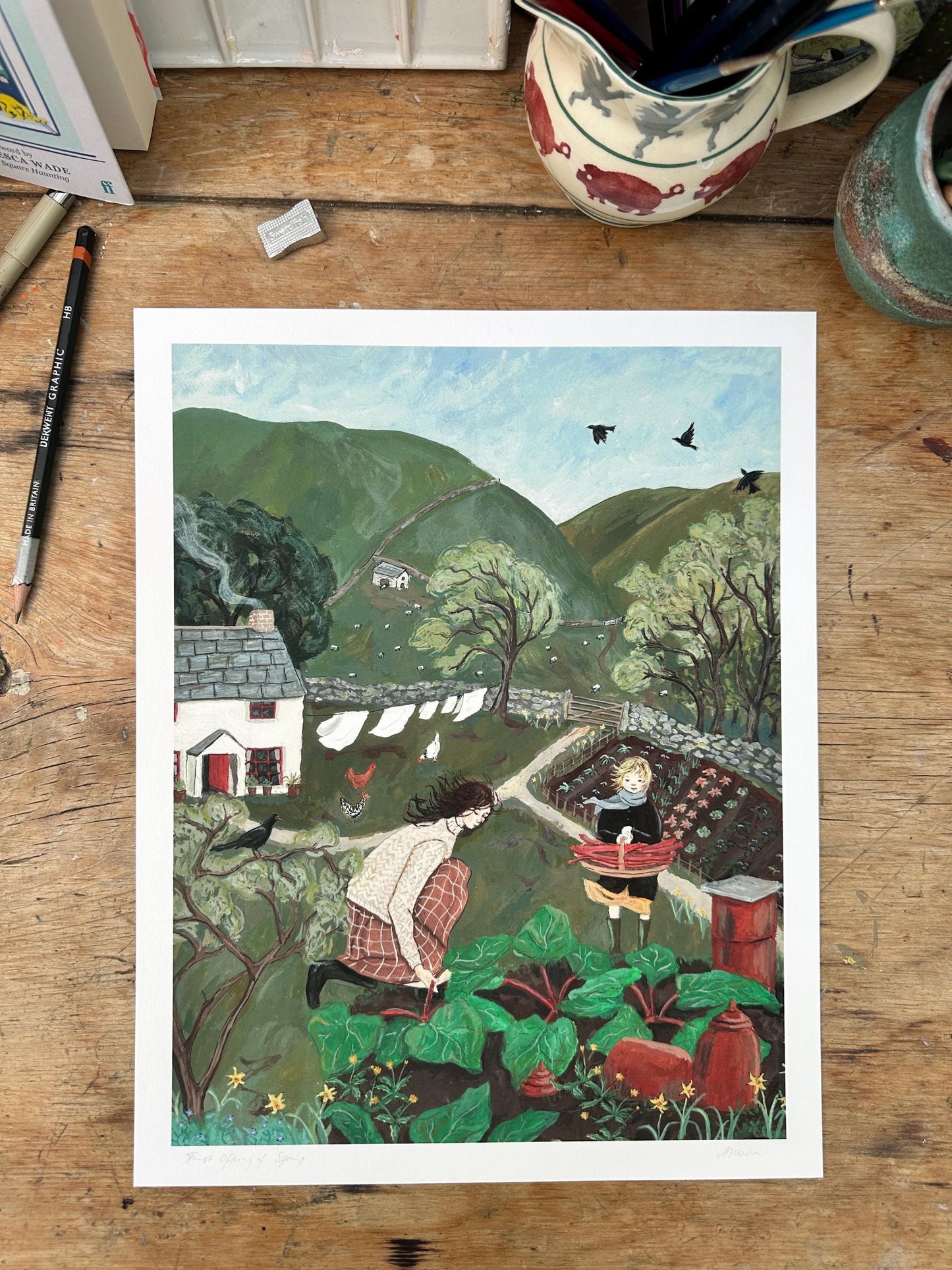 First Offering of Spring - Fine Art Print 10 x 13 inches - Giclee Print of Original Gouache Painting