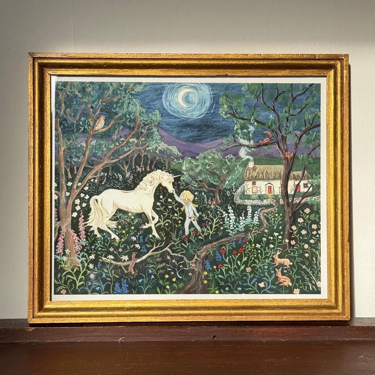 In the Night Garden (8 x 10 inches) - Fine Art Print - Giclee Print of Original Gouache Painting