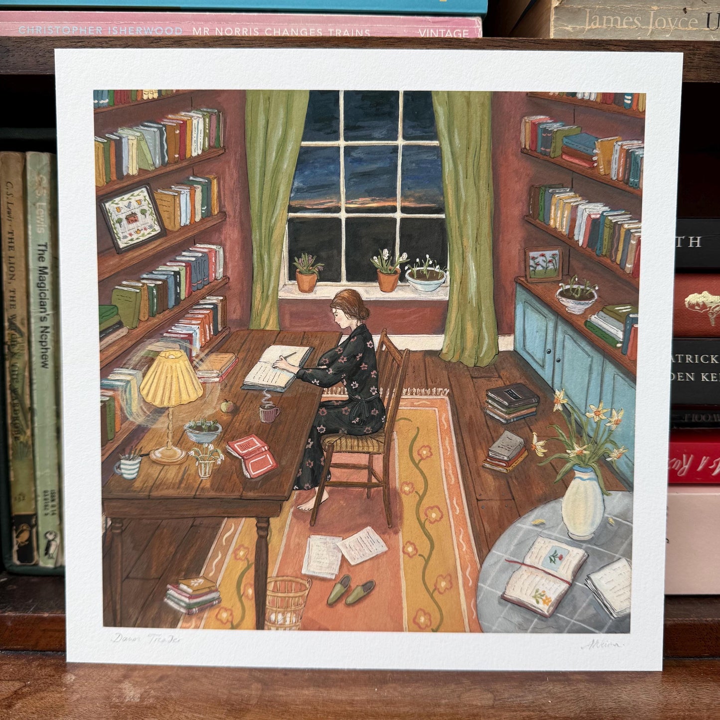 Dawn Treader - Fine Art Print, 8 x 8 inches - Giclee Print of Original Gouache Painting