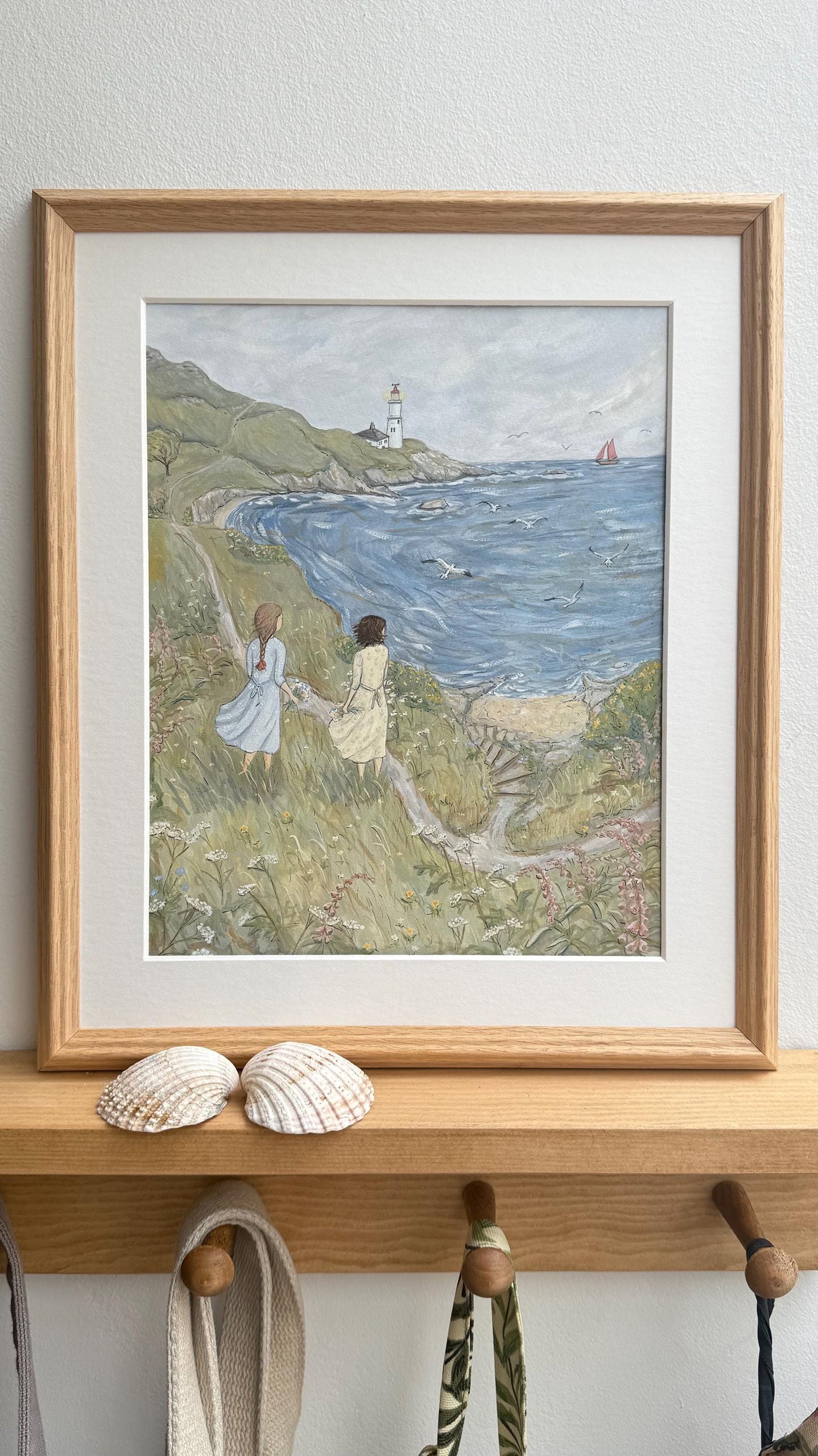 To the Lighthouse (8 x 10 inches) - Fine Art Print - Giclee Print of Original Gouache Painting