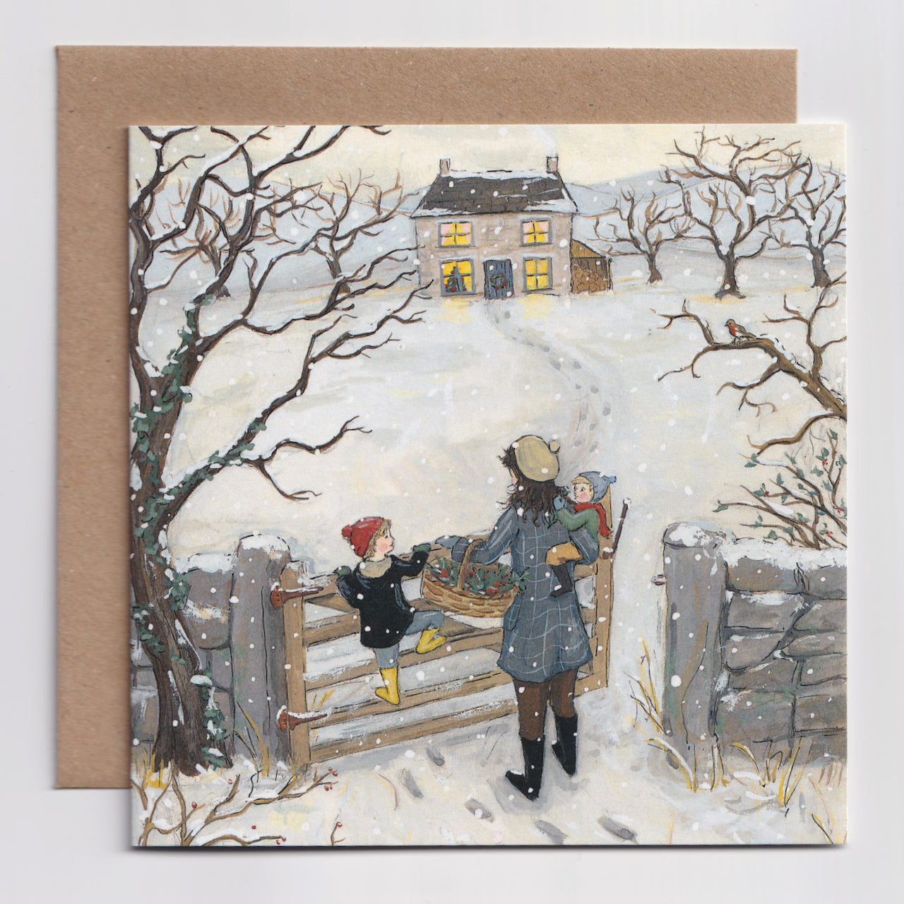 Snow on Snow - Greeting Card - Folded Card