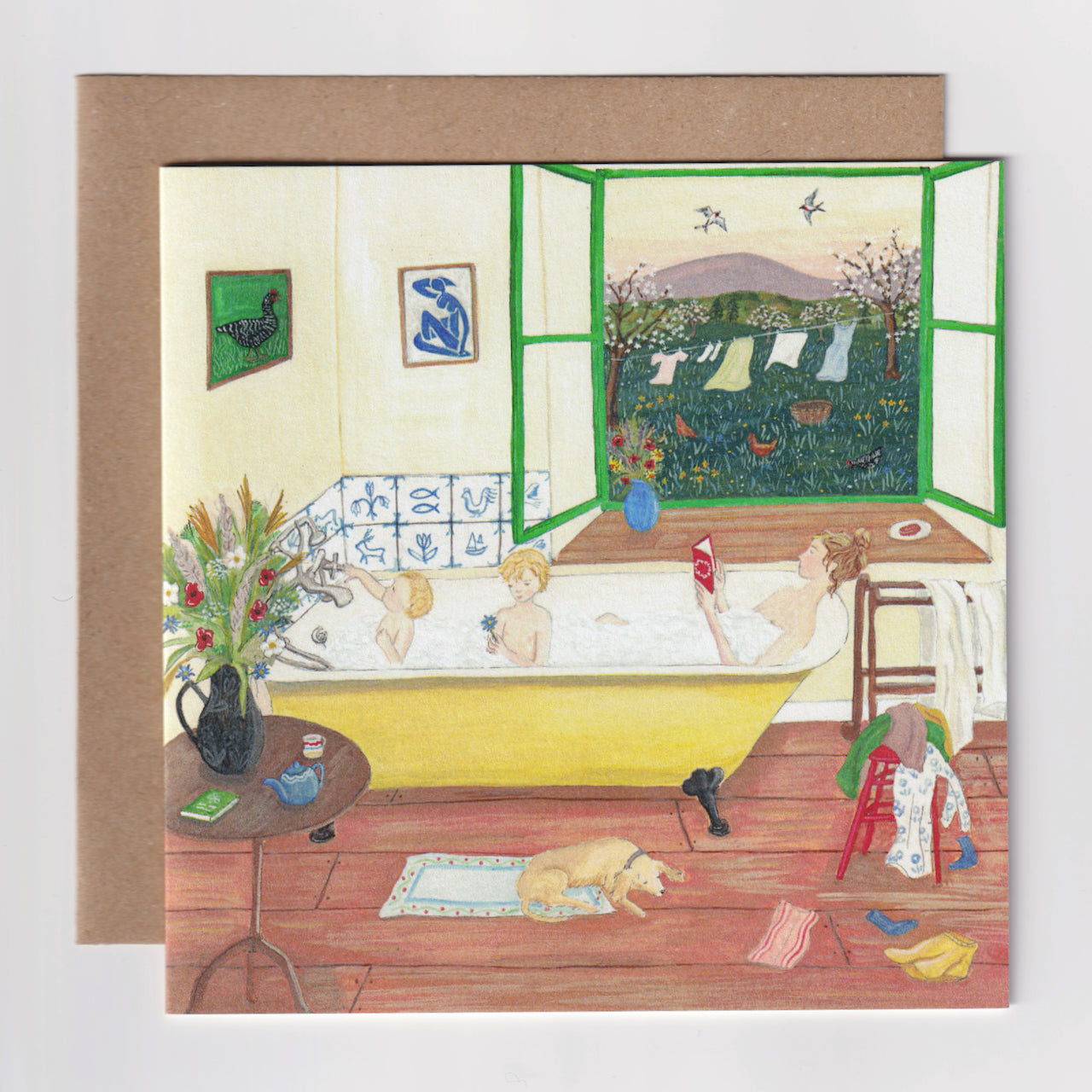 Welcoming Spring - Greeting Card - Folded Card