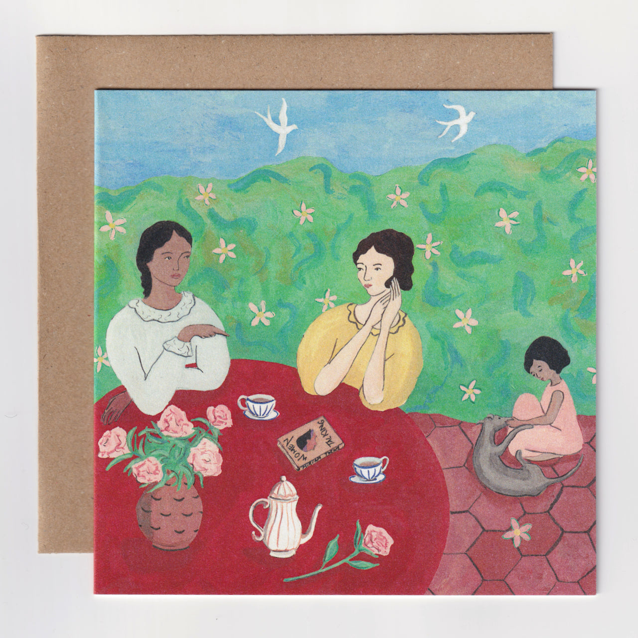 Women Talking - Greeting Card - Folded Card