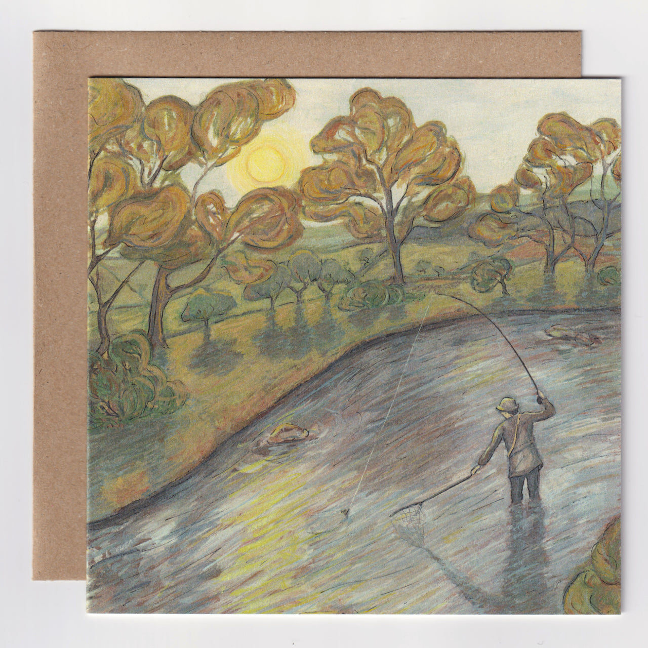 In Search of Trout - Greeting Card - Folded Card