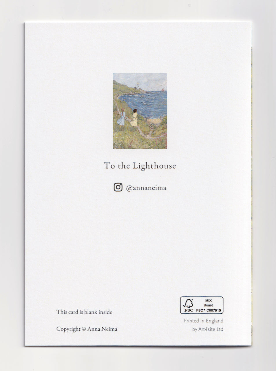 To the Lighthouse - Greeting Card - Folded Card