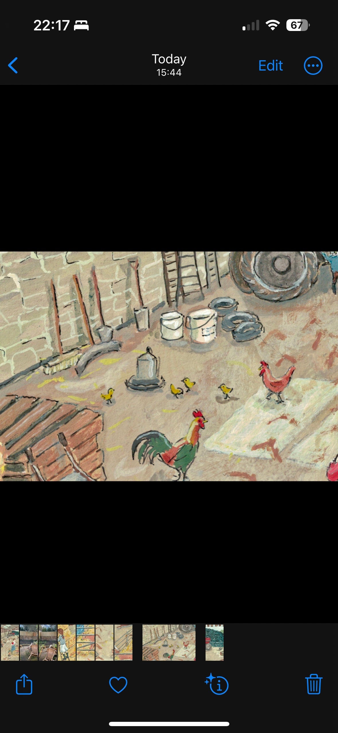 Farmyard Visit - Fine Art Print - Giclee Print of Original Gouache Painting