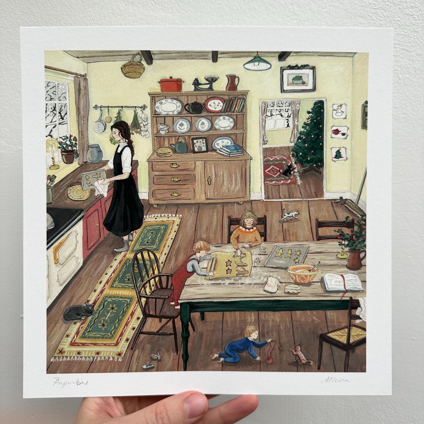 Preparations - Fine Art Print - Giclee Print of Original Gouache Painting