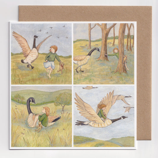 Things with Feathers (or Facing Fear) - Greeting Card (Large) - Folded Card